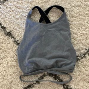 Gray Women's Cross-Back Top